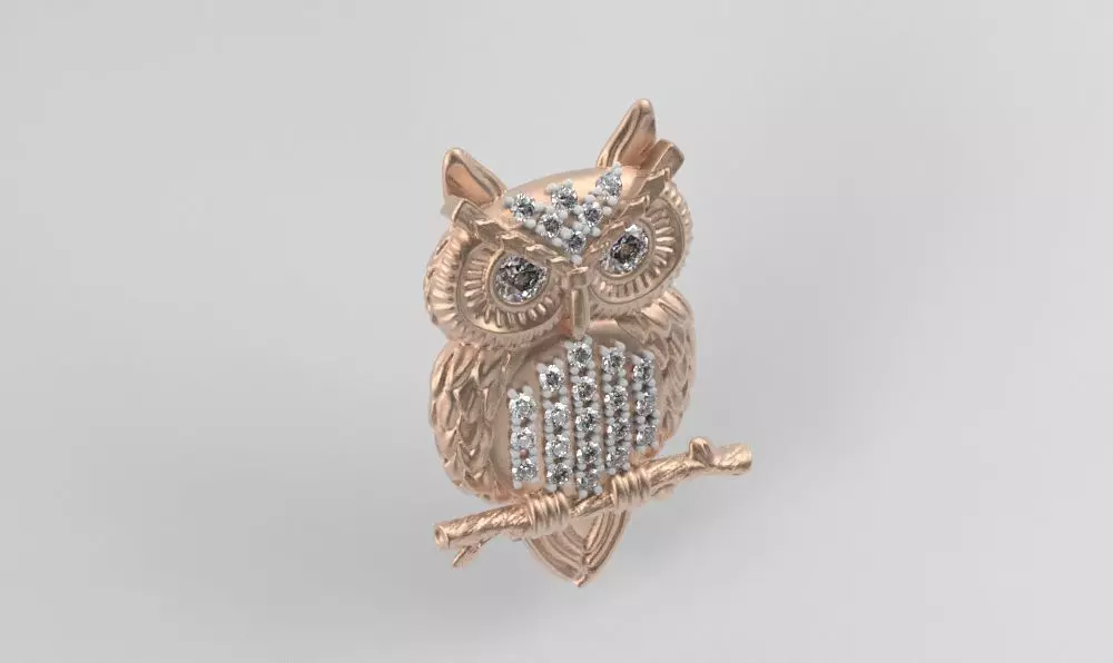 Owl Pendant - Dije Buho 3D print model_3