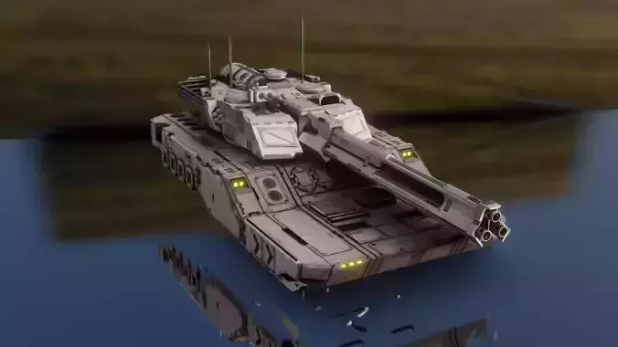 Hover Tank Low-poly 3D model