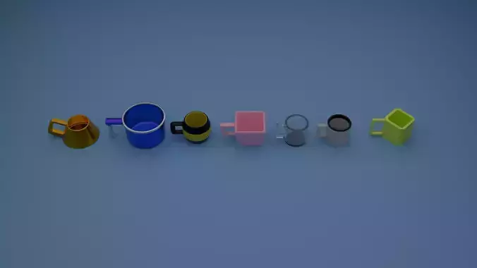 7Pc Assorted Mug Asset Pack