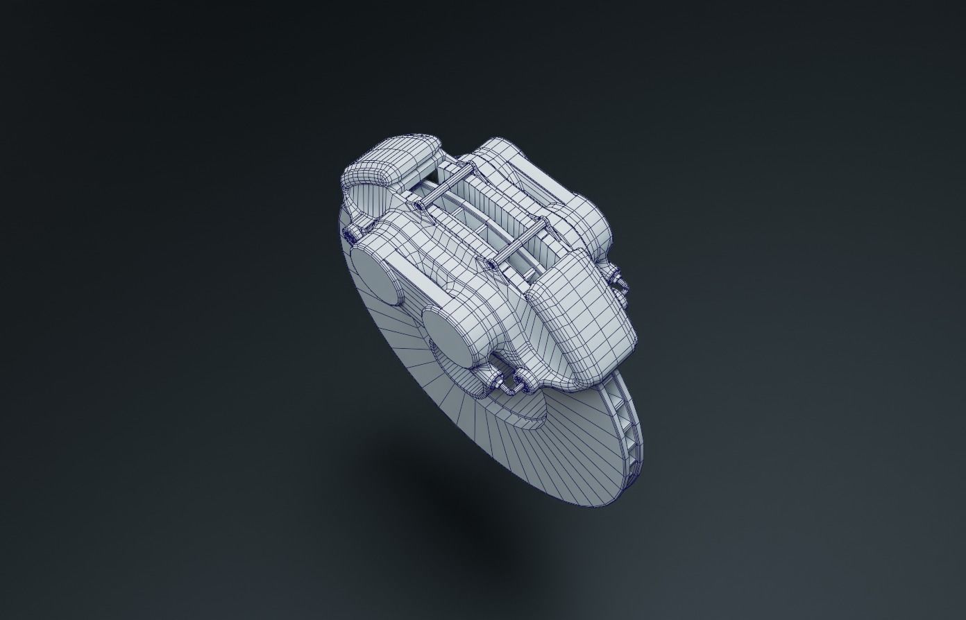 3D model 4 piston sport disc brakes VR / AR / low-poly | CGTrader