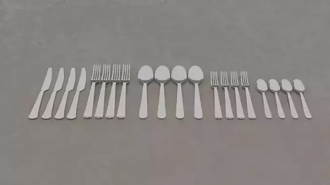 20Pc Flatwear Cutlery Asset Pack