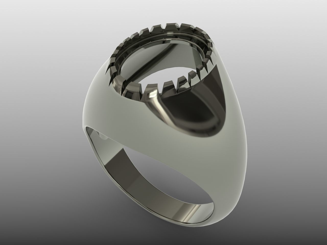 gents cabochon turquoise jade ring size 8 3D print model_5