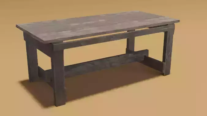 Wooden table 3d 