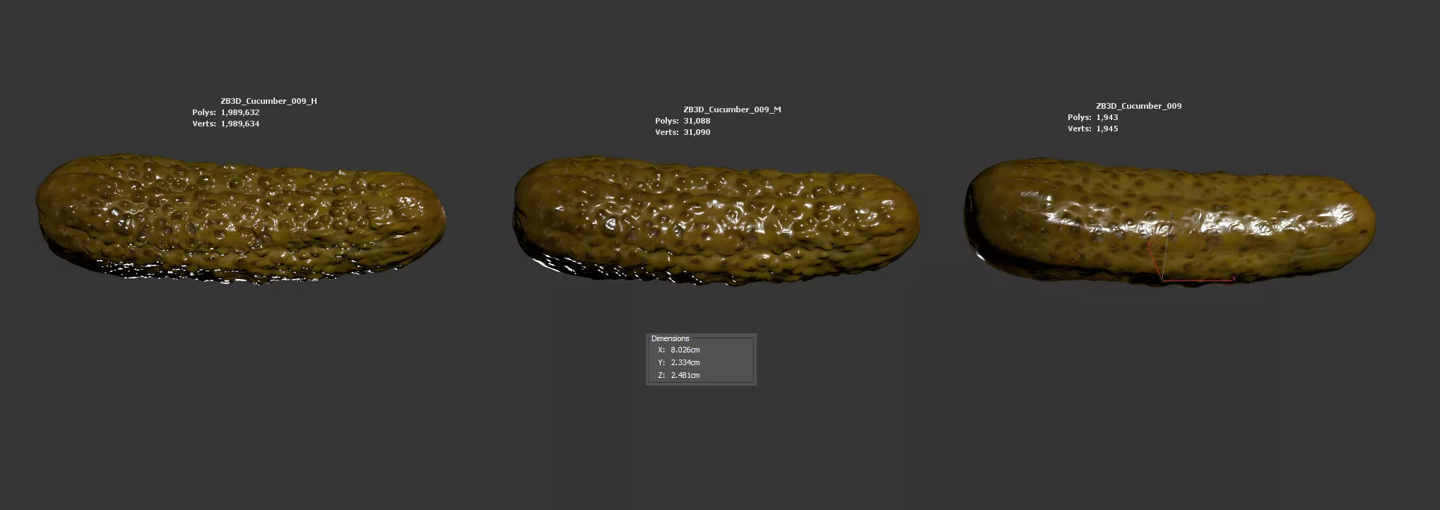 Cucumber 3D model_5