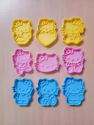 HELLO KITTY CORTANTE DE GALLETAS 3D model
