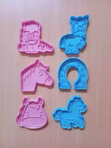 CABALLOS CORTANTE DE GALLETAS 3D model