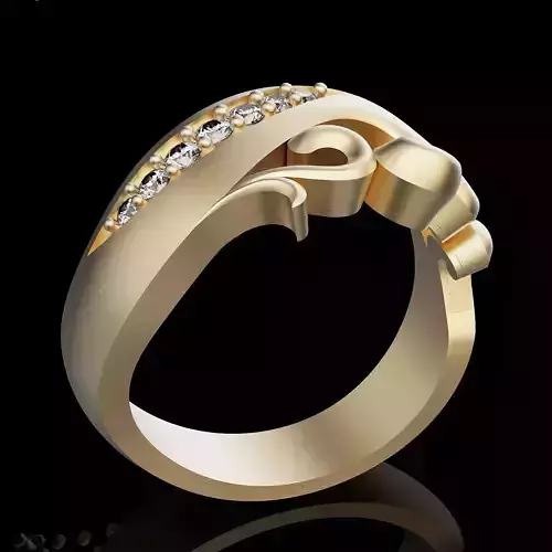 Lux ring silver gold jewelry printable 3D model