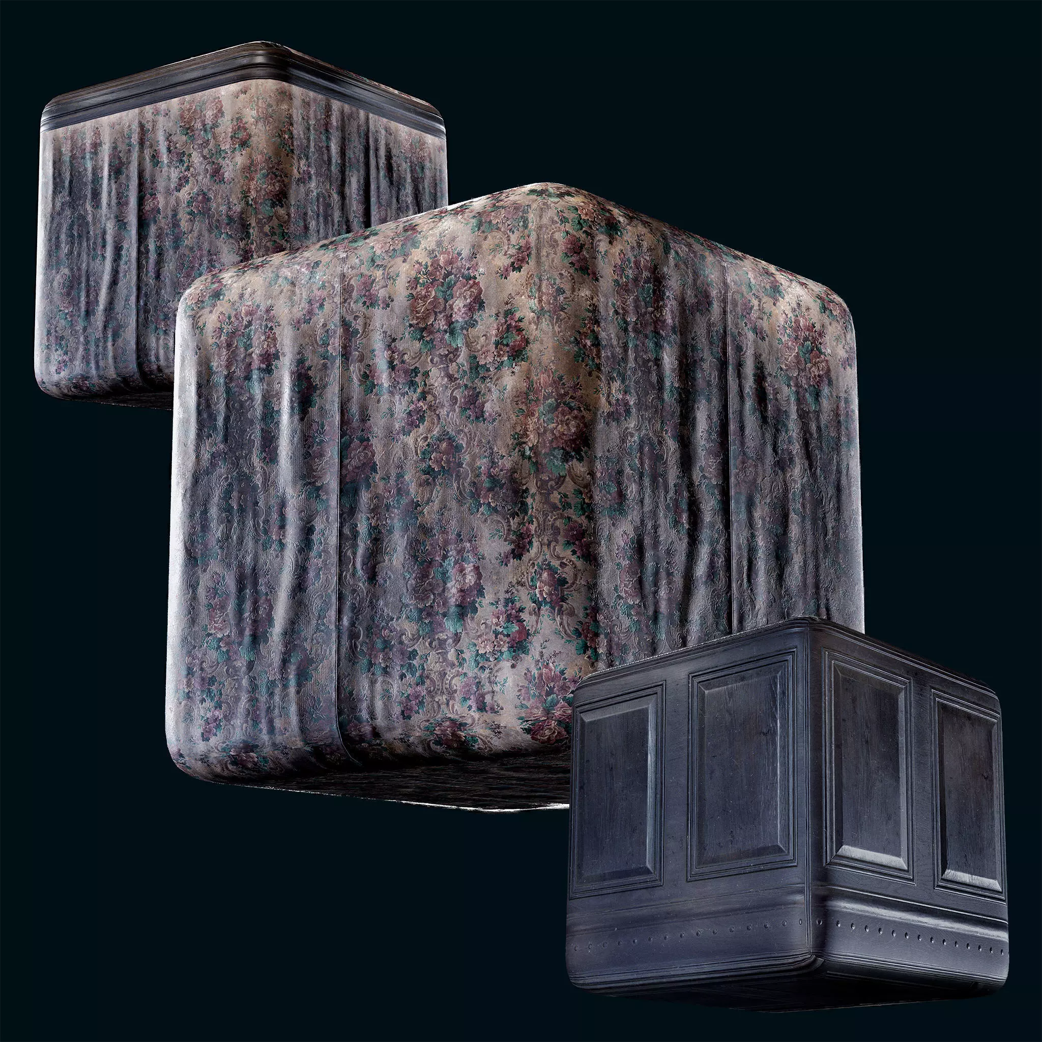 Vintage Wallpaper with Flowers pattern Texture