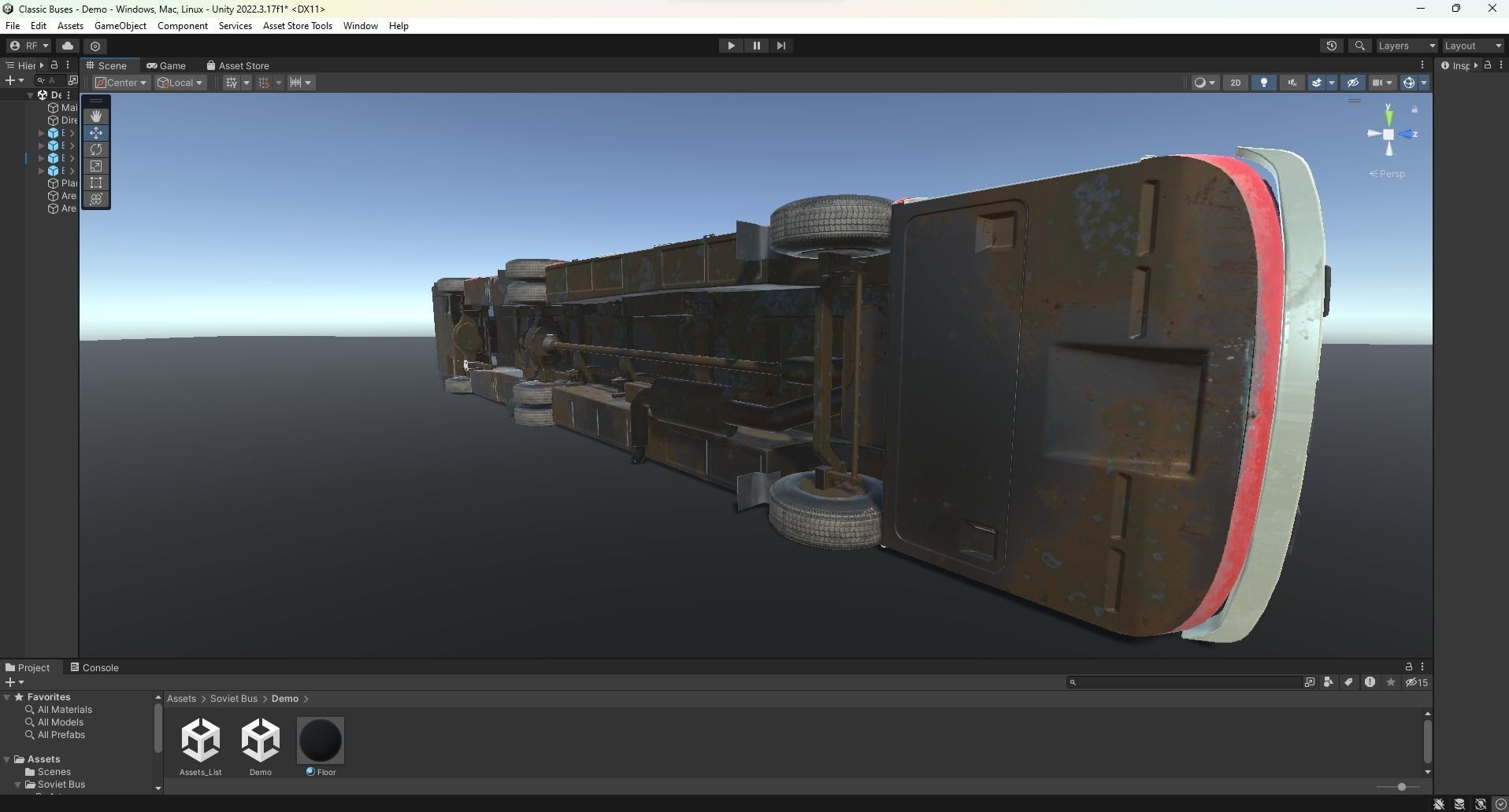 Soviet Bus for Unity Low-poly 3D model_4