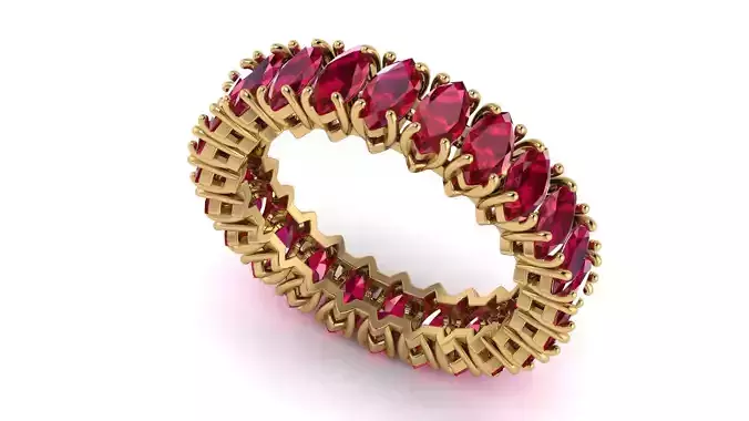 Full Marquise 5x2-5 mm Band Ring