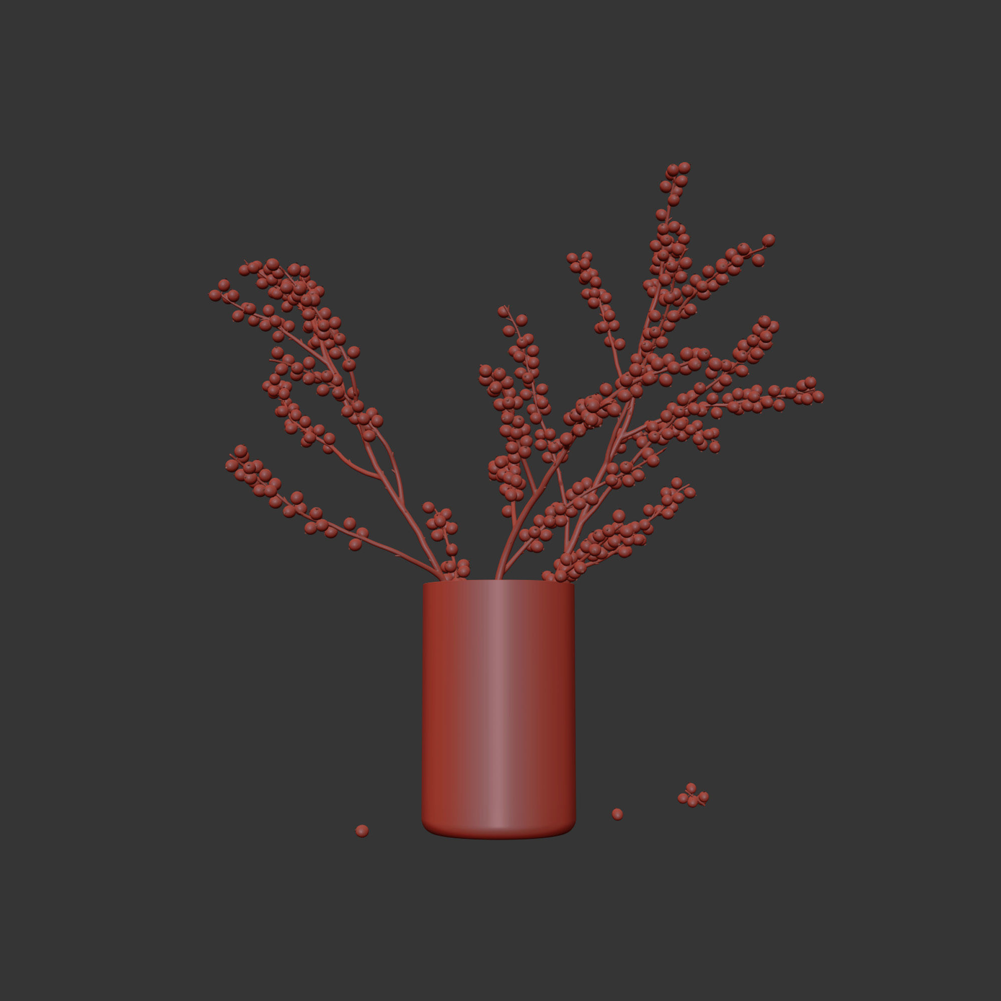 Dry flowers 12 Ilex 3D model_6
