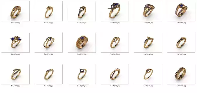 ring 100 pieces drawing 3d rihone drawing ring rings ring 