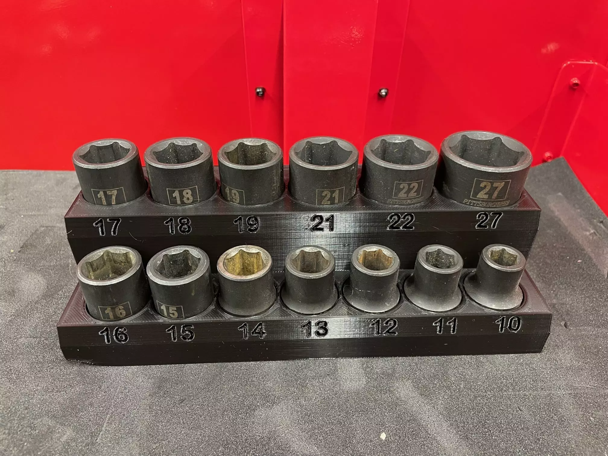 Socket Organizer - 1-2 in Drive Metric Impact Socket 3D print model_0