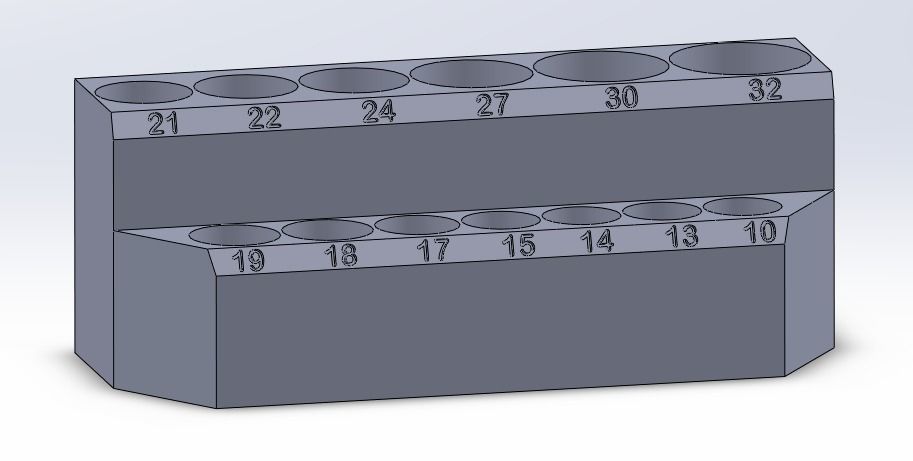 Socket Organizer - 1-2 in Drive Metric Impact Deep Socket 3D print model_1
