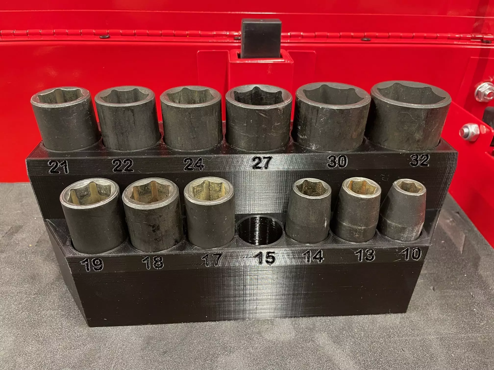 Socket Organizer - 1-2 in Drive Metric Impact Deep Socket 3D print model_0