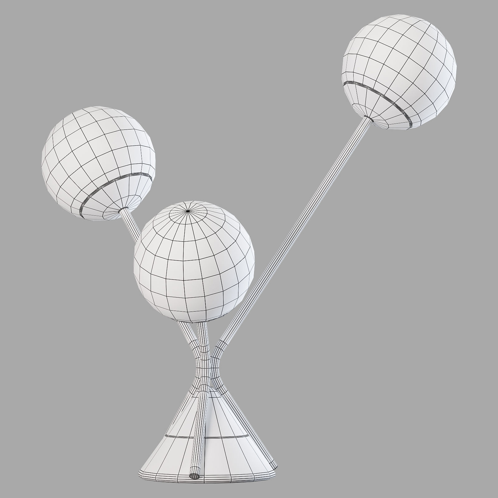 roche bobois flora table lamp 3D model_5
