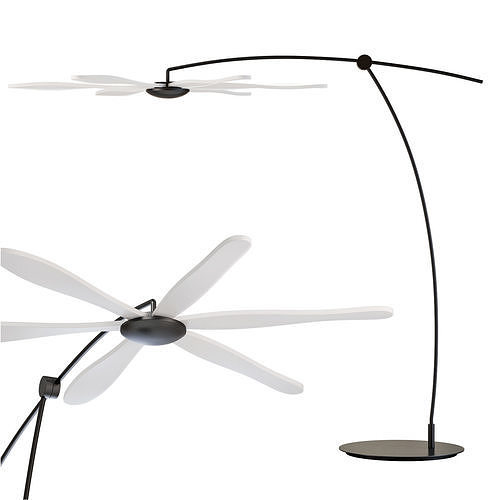 roche bobois libellule floor lamp 3D model