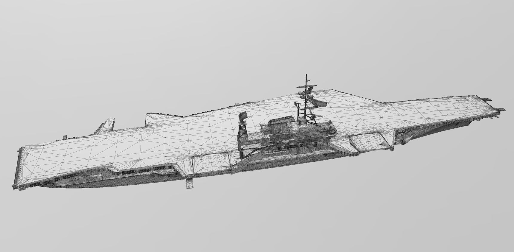 USS MIDWAY CV41 Aircraft carrier print ready model 3D print model_8