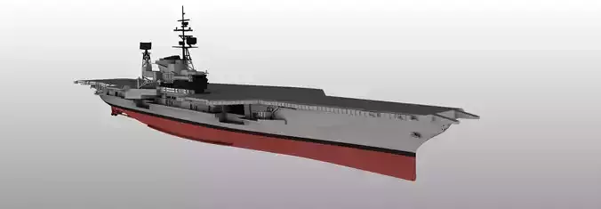 USS MIDWAY CV41 Aircraft carrier print ready model 3D print model