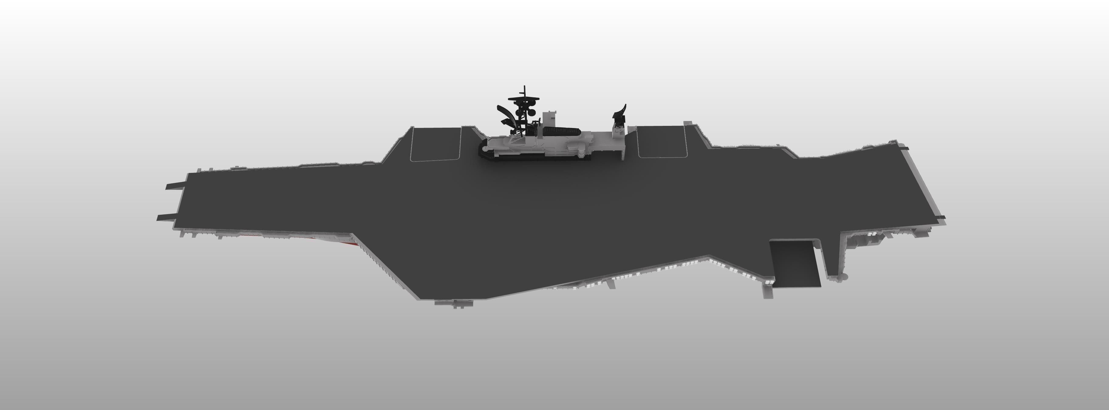 USS MIDWAY CV41 Aircraft carrier print ready model 3D print model_4