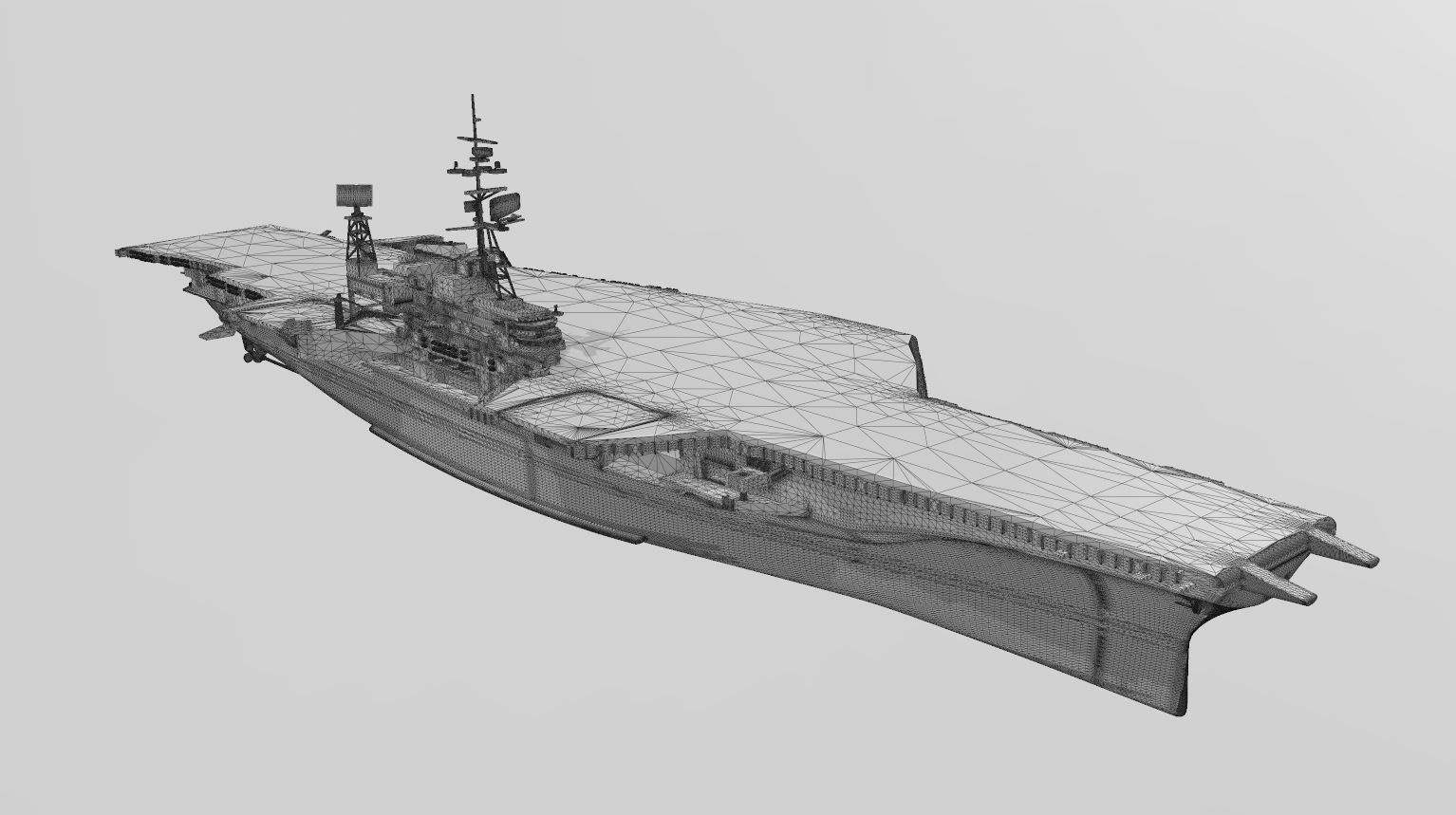 USS MIDWAY CV41 Aircraft carrier print ready model 3D print model_9