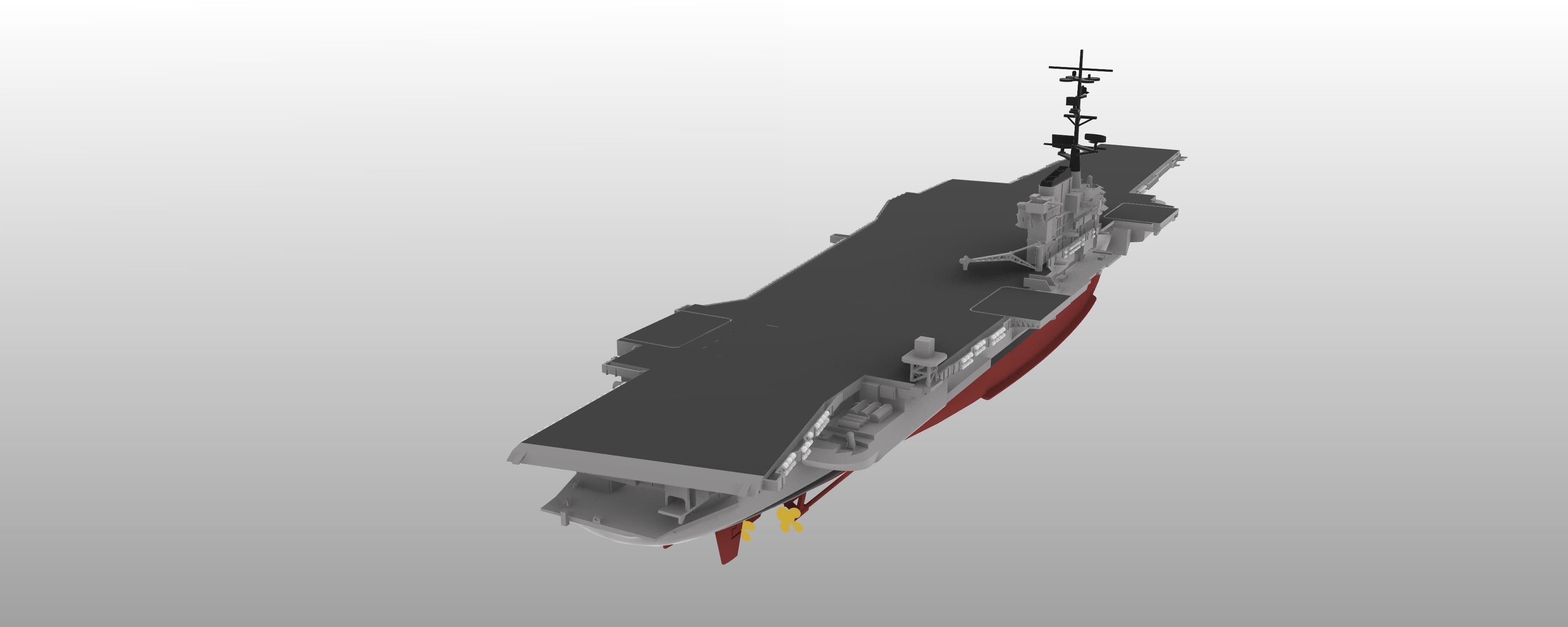 USS CORAL SEA CV43 aircraft carrier print ready model 3D print model_5