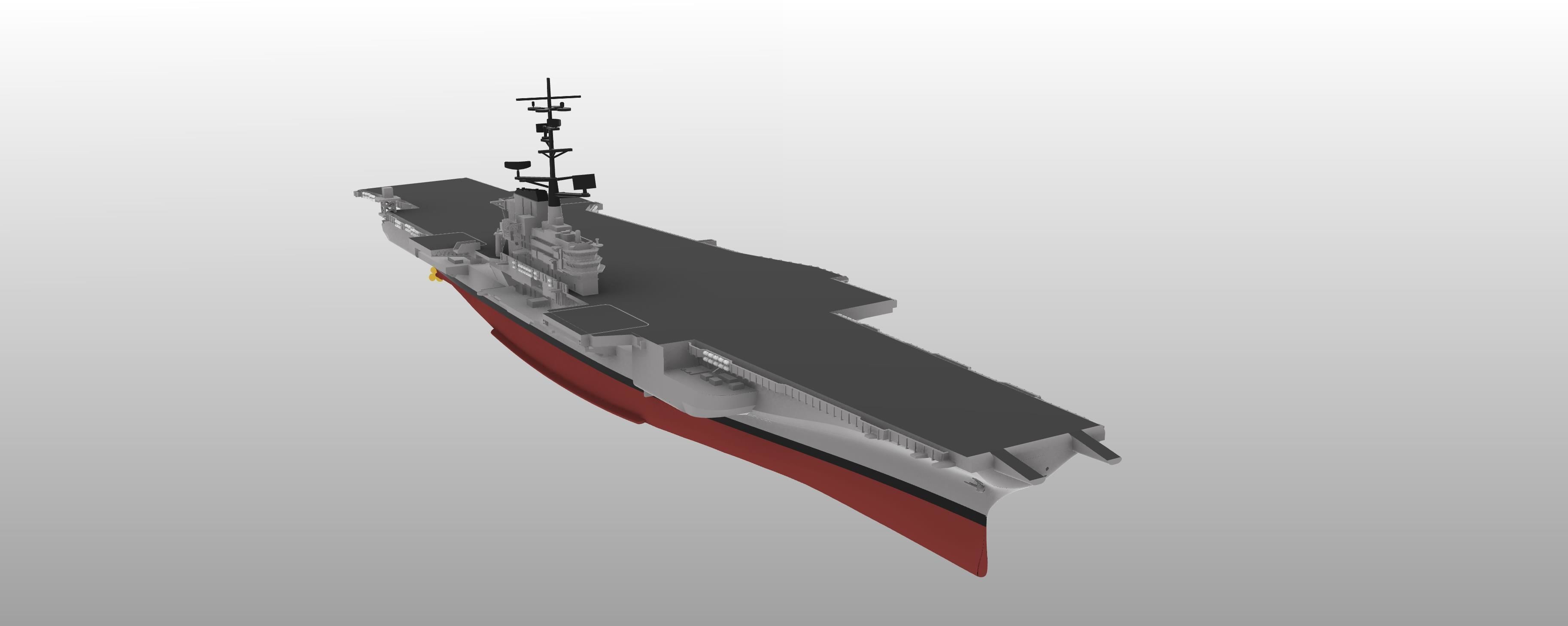 USS CORAL SEA CV43 aircraft carrier print ready model 3D print model_3
