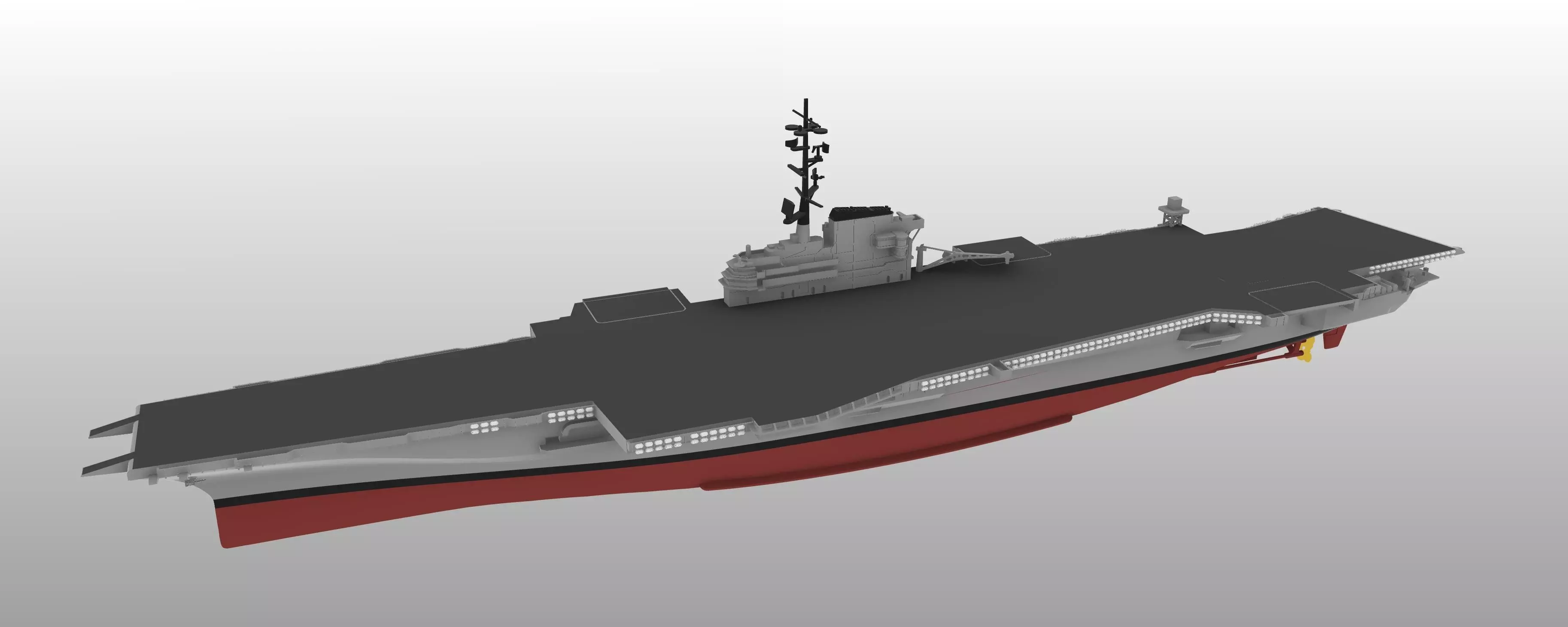 USS CORAL SEA CV43 aircraft carrier print ready model 3D print model_1