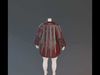 Red Leather Punk Coat Low-poly 3D model_3