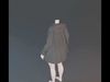 Red Leather Punk Coat Low-poly 3D model_4