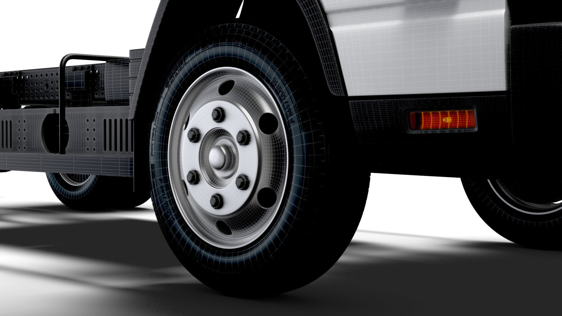 Mitsubishi Fuso E Canter ExtraWideCab 3400 2024 3D model_25