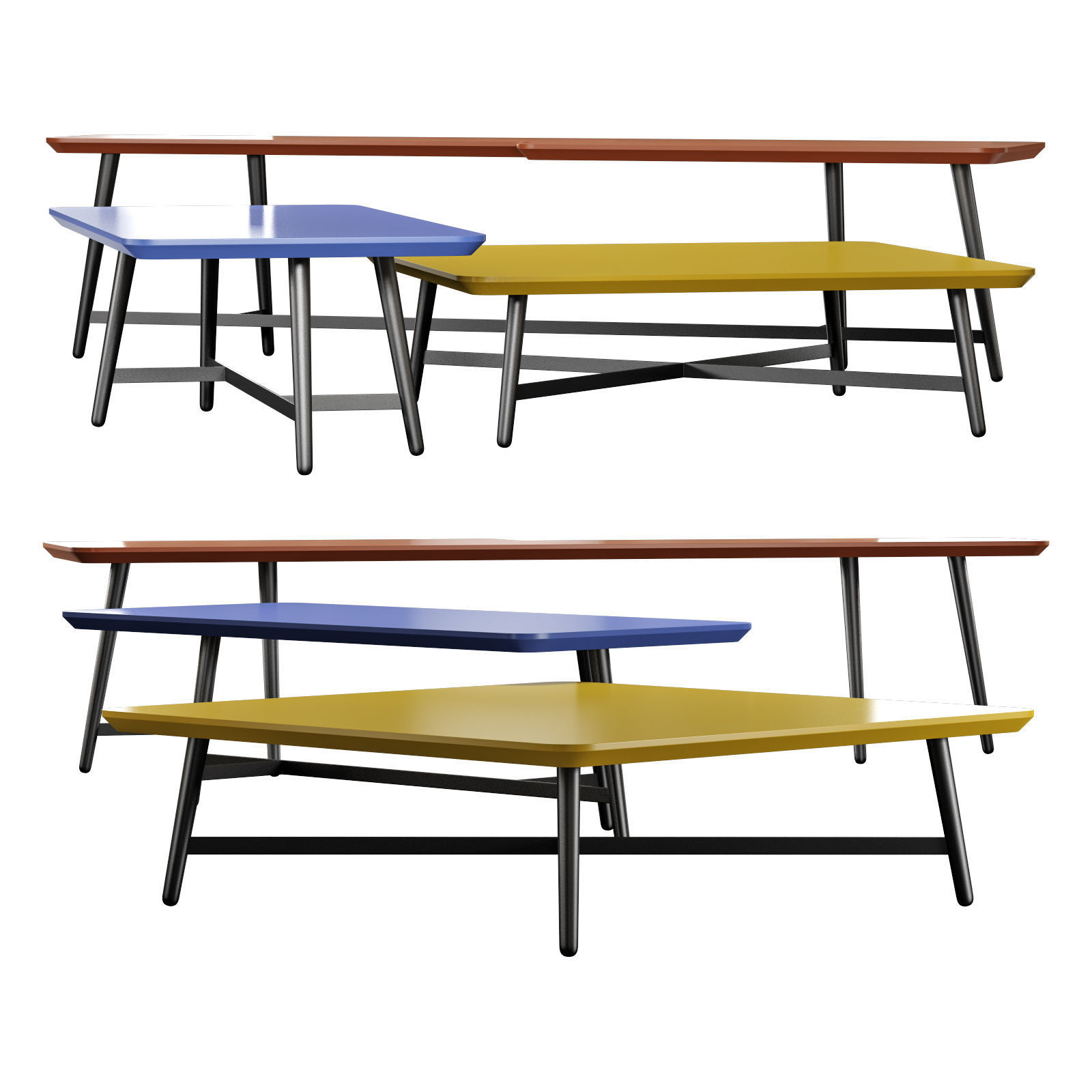 roche bobois octet cocktail table 3D model_2