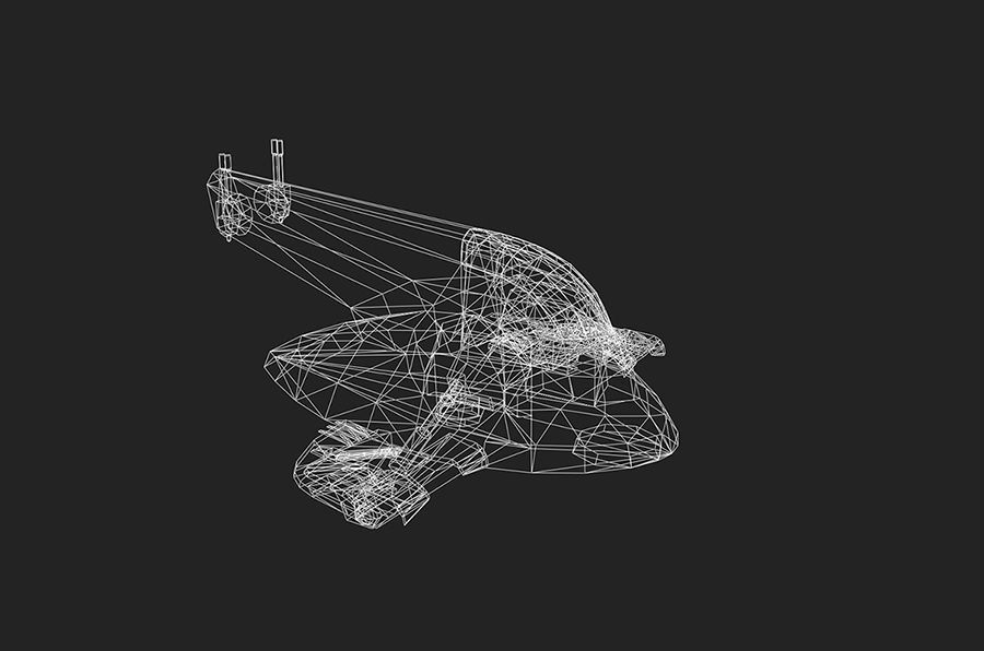Firespray-31-class patrol and attack craft low-poly Low-poly 3D model_7