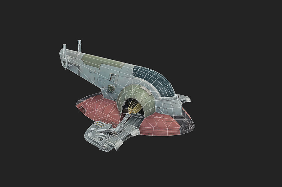 Firespray-31-class patrol and attack craft low-poly Low-poly 3D model_6