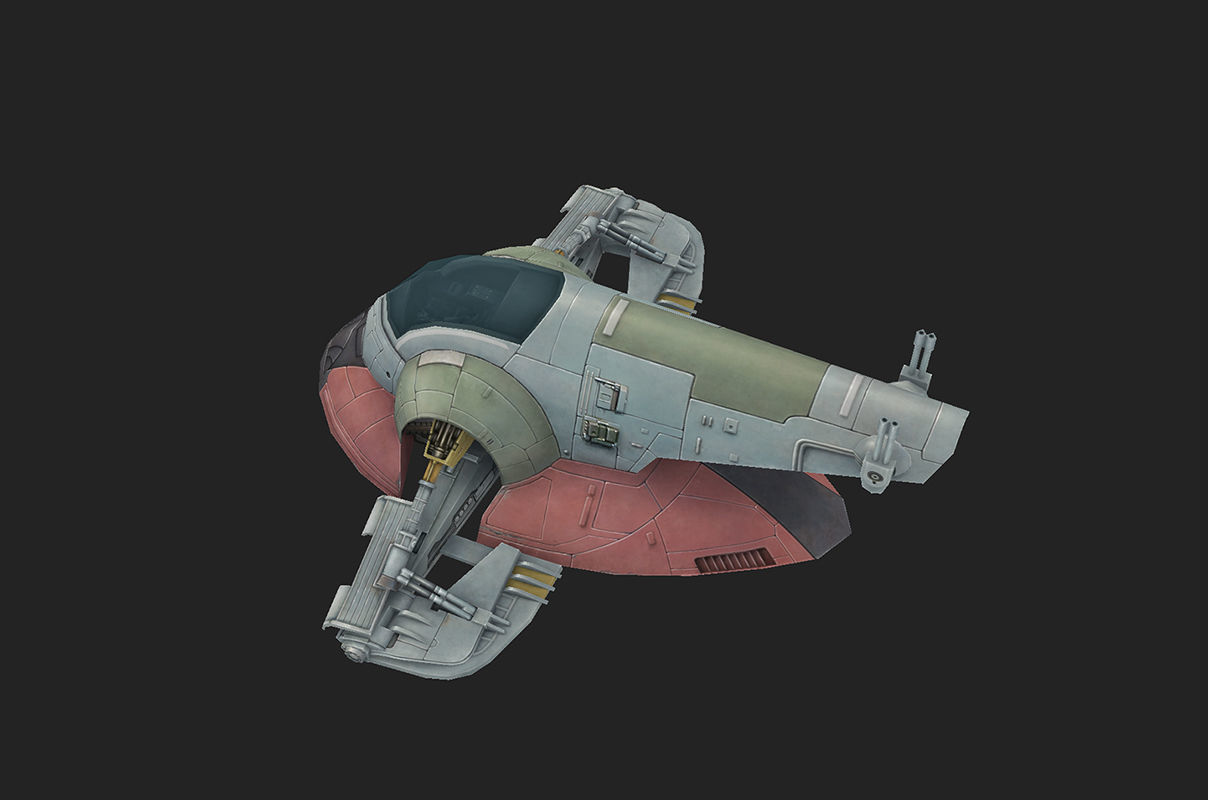 Firespray-31-class patrol and attack craft low-poly Low-poly 3D model_8