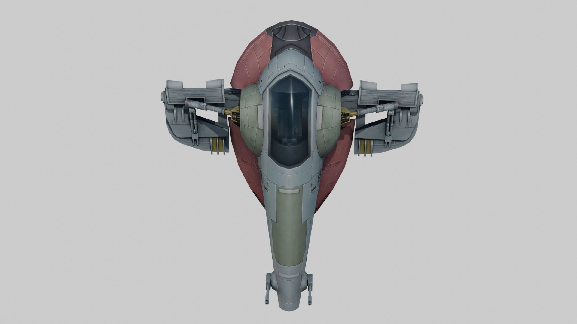 Firespray-31-class patrol and attack craft low-poly Low-poly 3D model_12