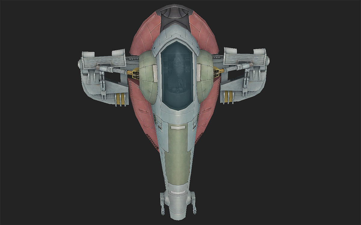 Firespray-31-class patrol and attack craft low-poly Low-poly 3D model_10