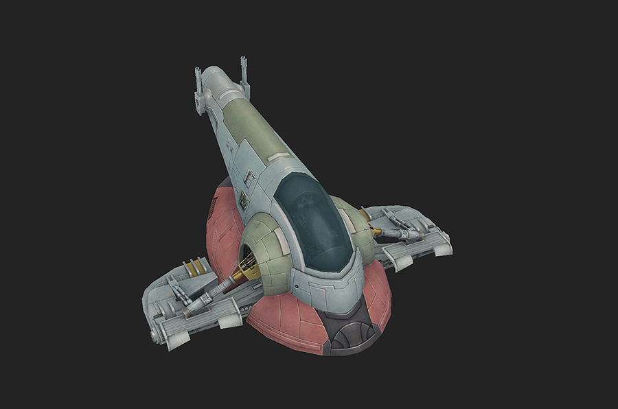 Firespray-31-class patrol and attack craft low-poly Low-poly 3D model_4