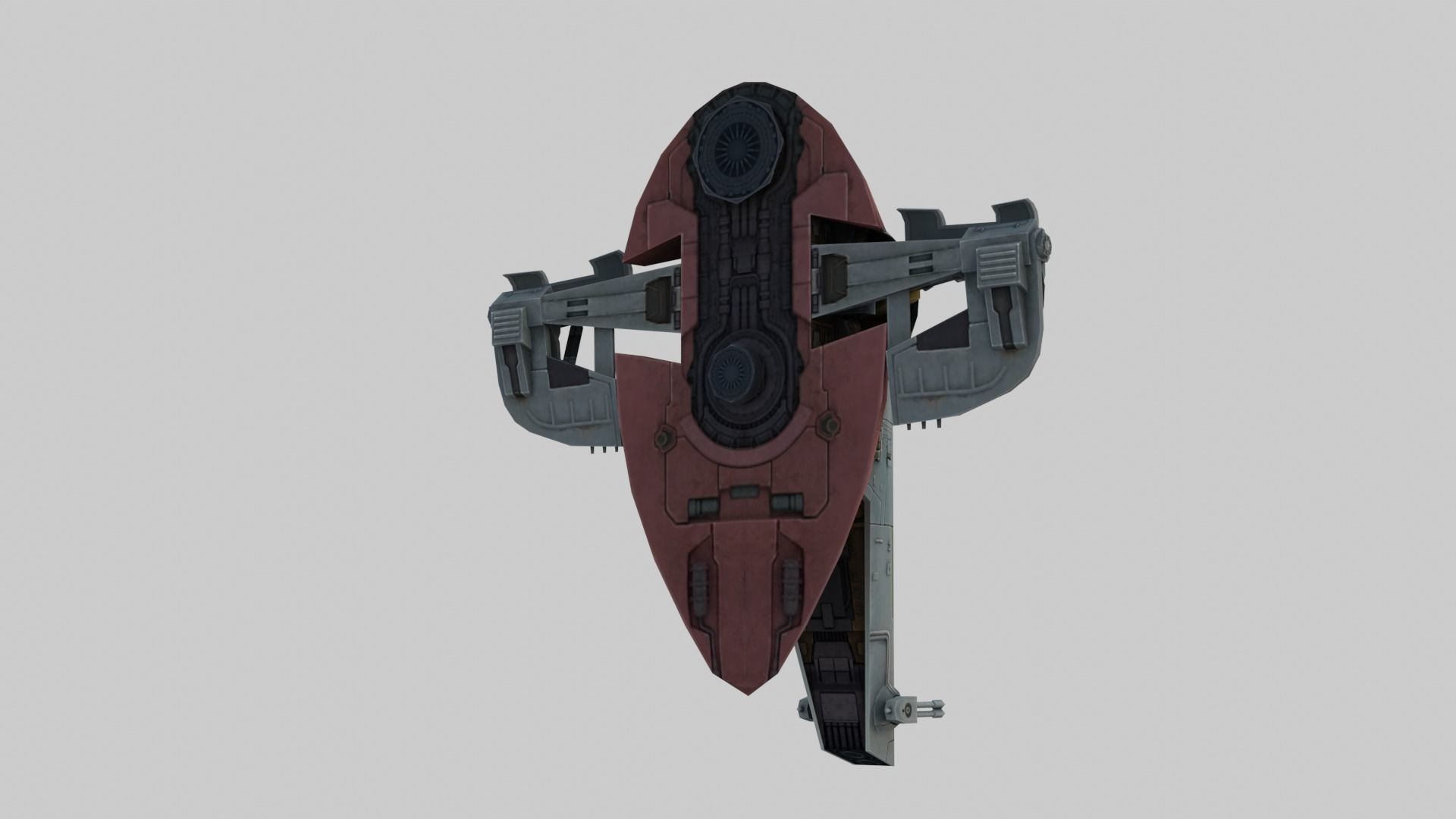 Firespray-31-class patrol and attack craft low-poly Low-poly 3D model_14