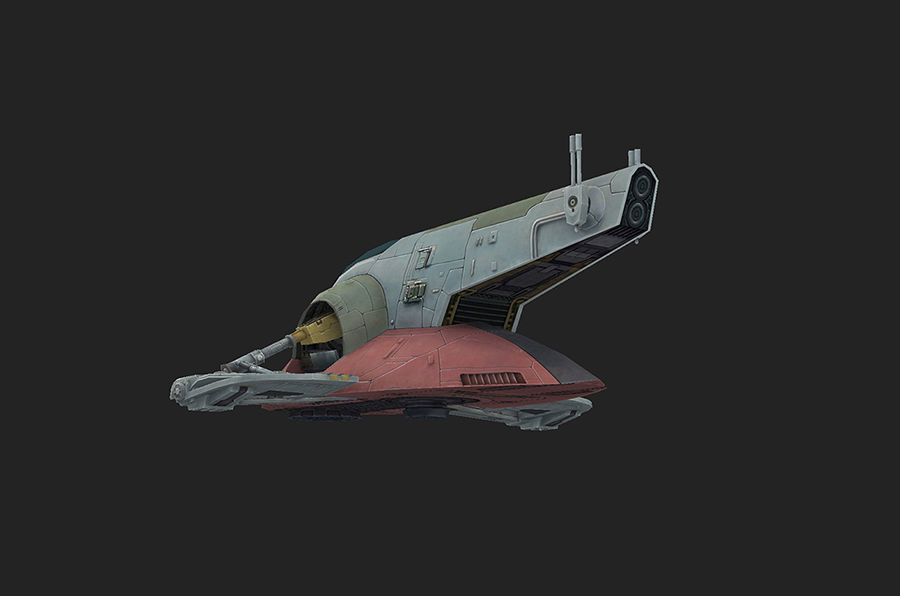 Firespray-31-class patrol and attack craft low-poly Low-poly 3D model_5