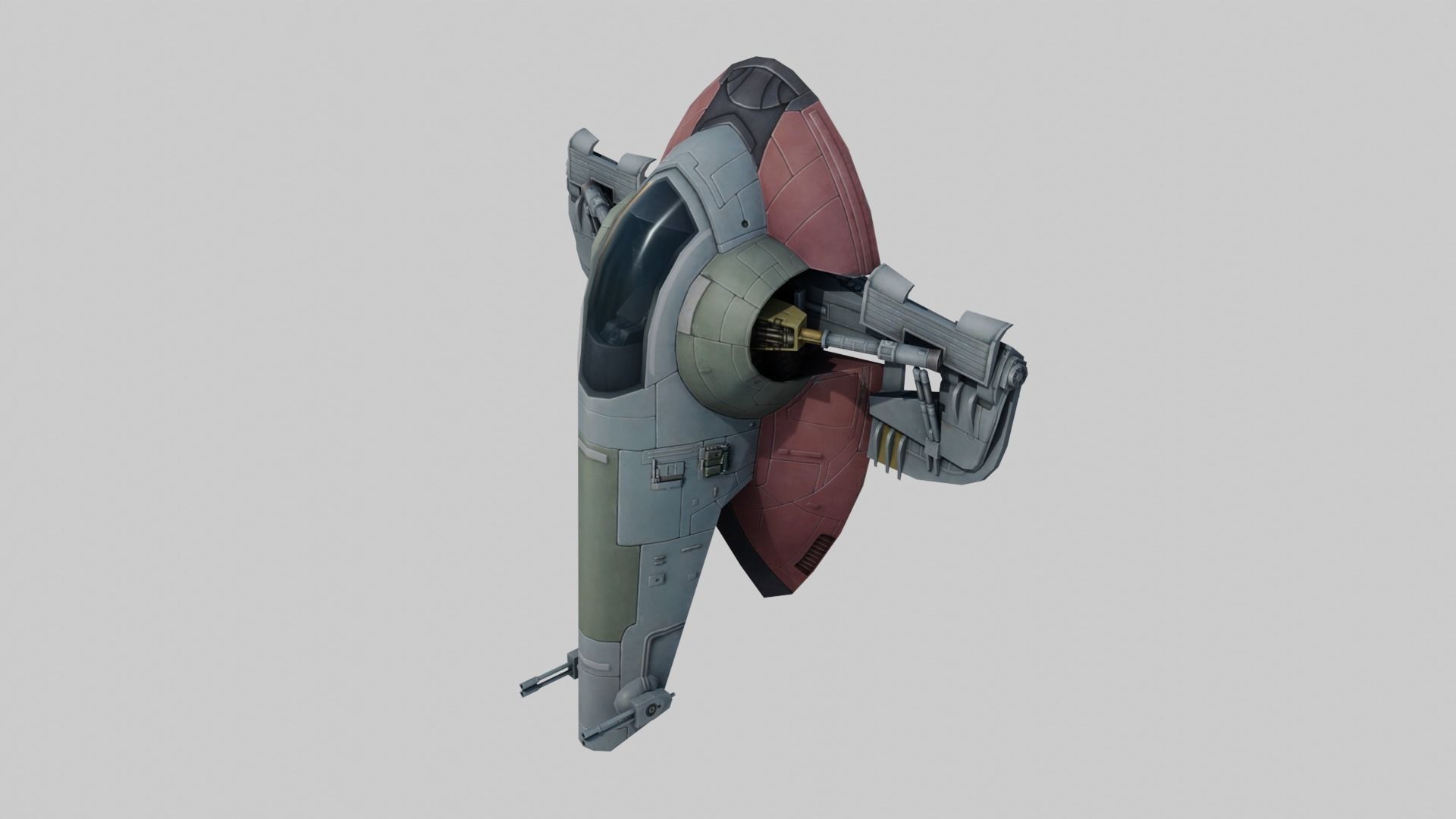 Firespray-31-class patrol and attack craft low-poly Low-poly 3D model_13