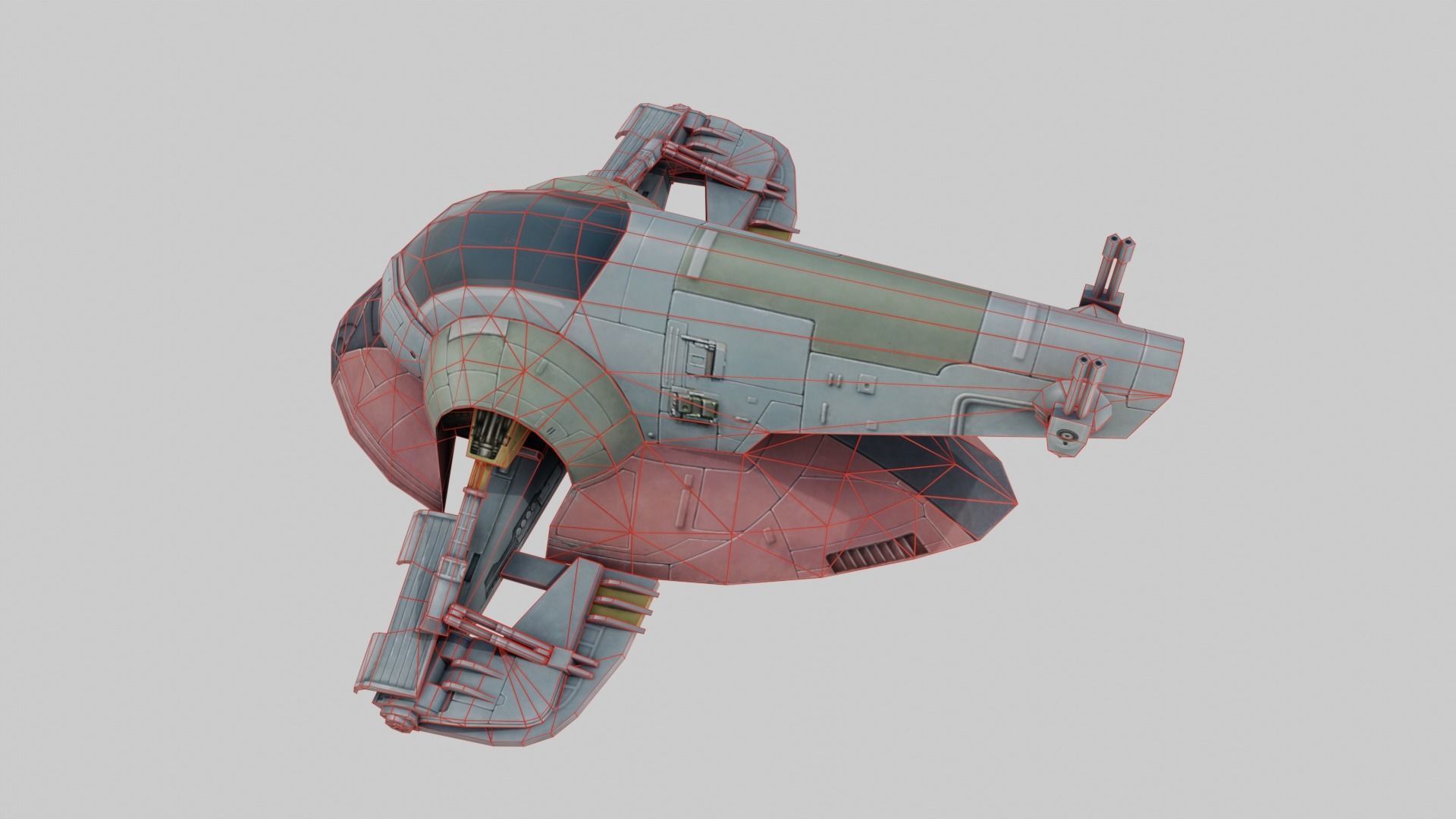 Firespray-31-class patrol and attack craft low-poly Low-poly 3D model_17