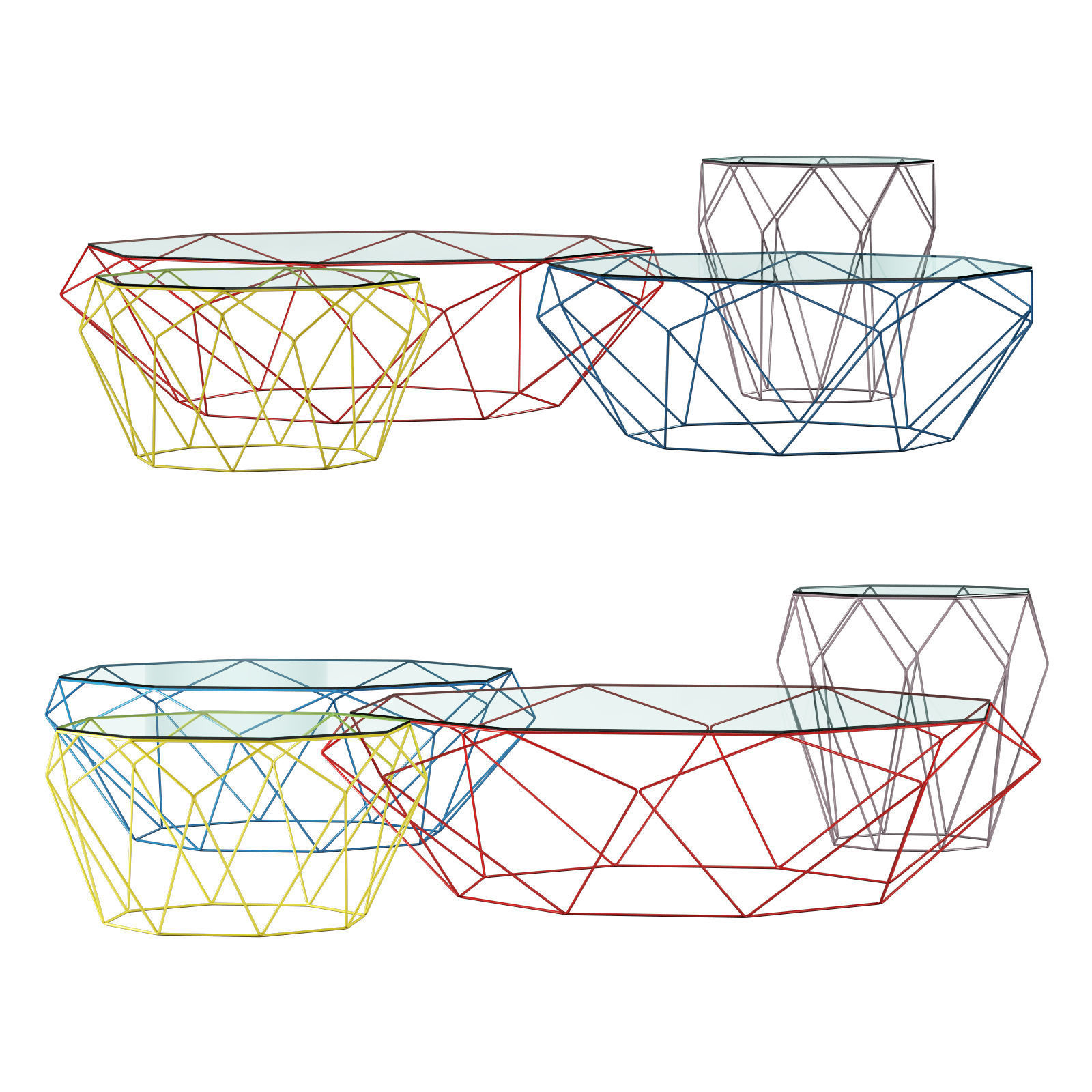 roche bobois precious cocktail table 3D model_2