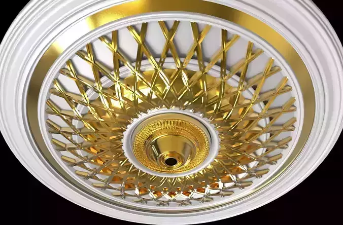 Decorate Plaster ceiling ornament medallion 3d model 3D model