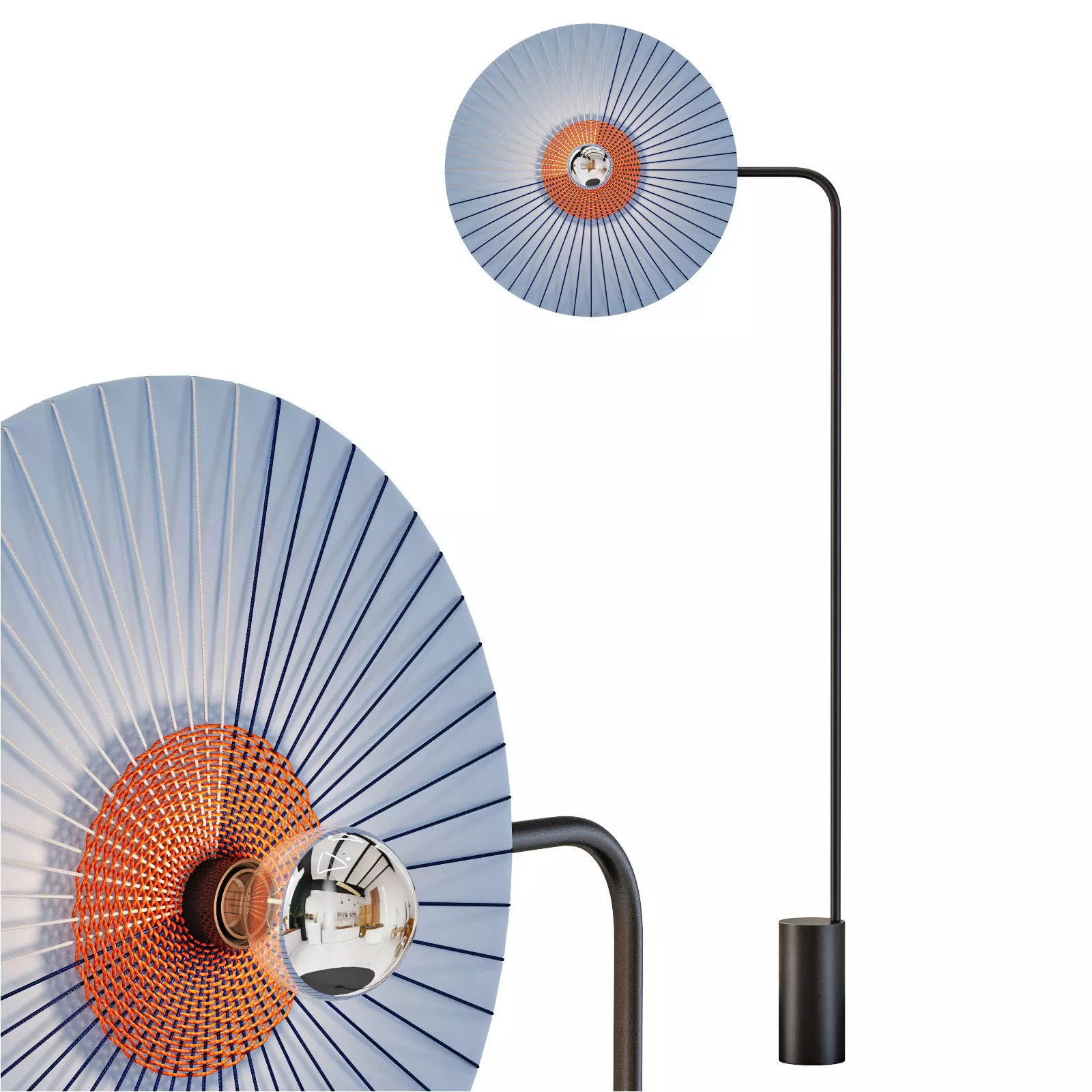 roche bobois rays floor light 3D model_0