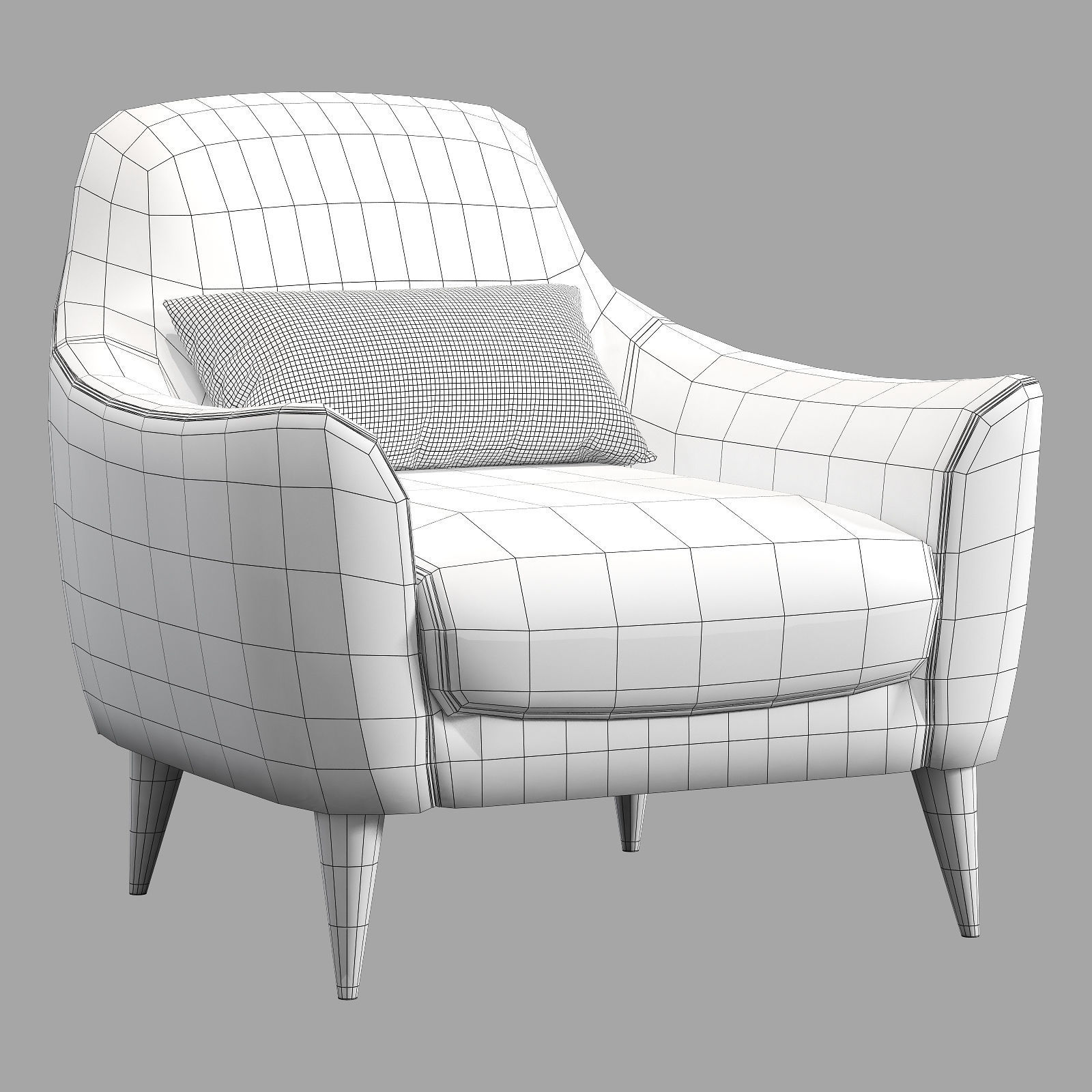 roche bobois rondo armchair 3D model_9