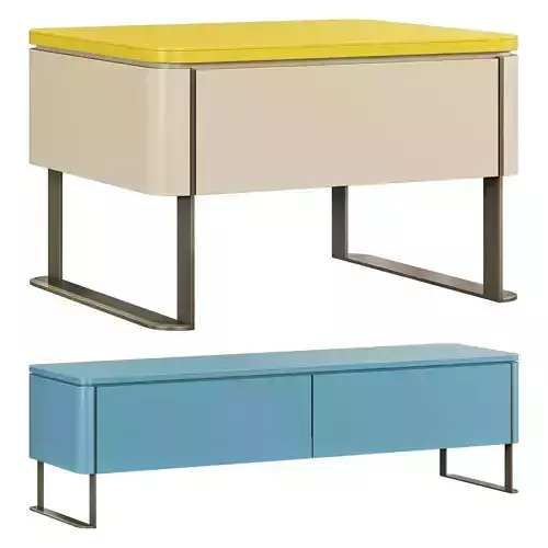 roche bobois rondo sideboards set 1