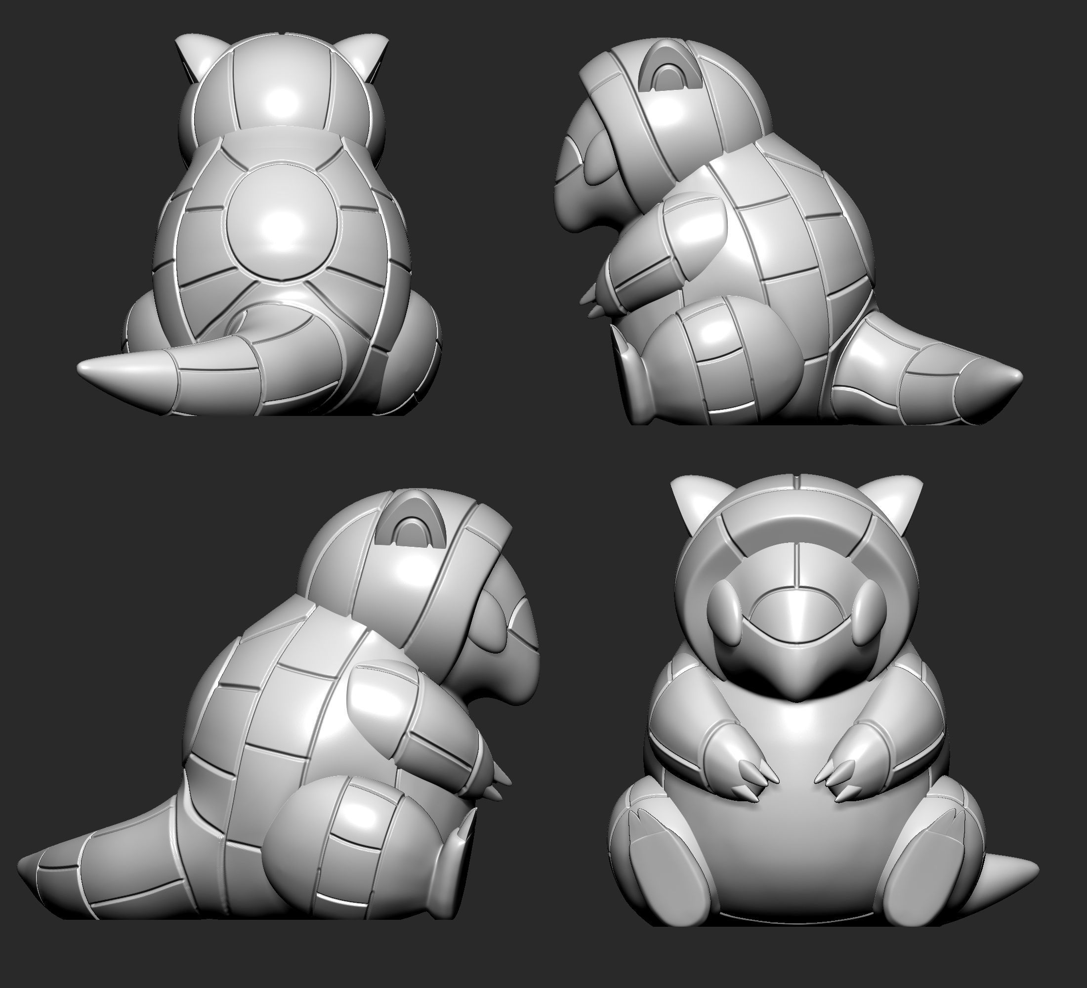 Pokemon - Alolan Sandshrew  with 2 poses 3D print model_3