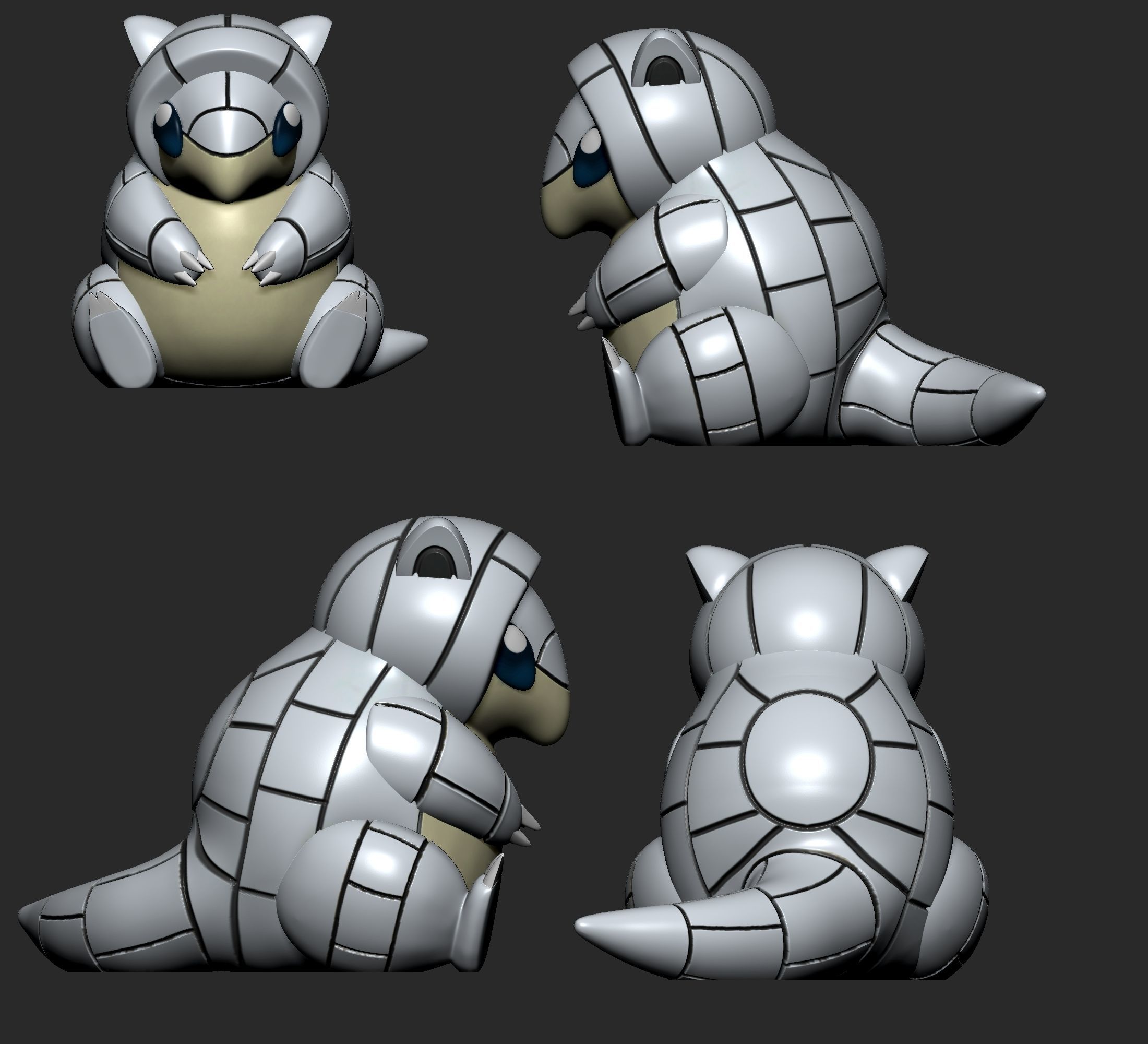 Pokemon - Alolan Sandshrew  with 2 poses 3D print model_4