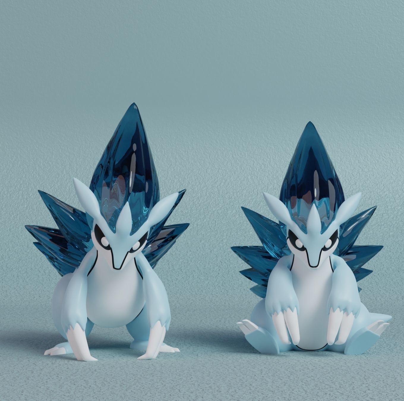 Pokemon - Alolan Sandshrew and Sandslash with 2 poses 3D print model_6